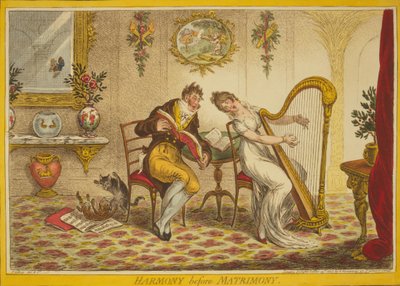 Harmonie vor der Ehe, 1805 von James Gillray