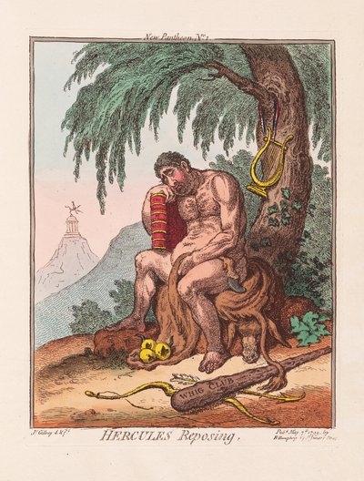 Herkules ruht sich aus von James Gillray