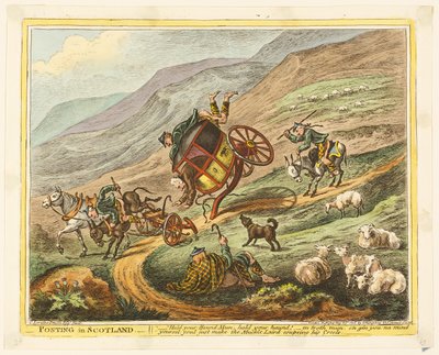 Posten in Schottland von James Gillray