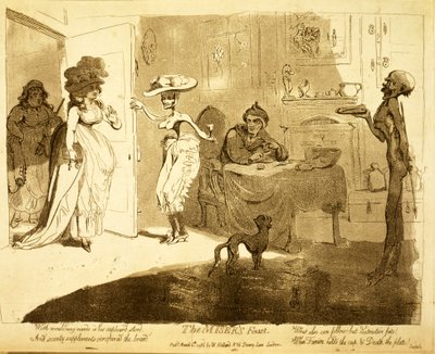 Das Fest des Geizhalses von James Gillray