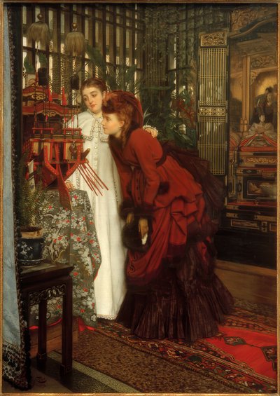 Junge Frauen beim Betrachten von James Jacques Joseph Tissot