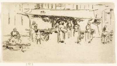 Stand, Marktplatz, Loches von James Abbott McNeill Whistler