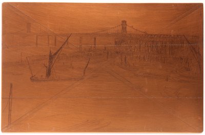 Radierplatte: Alte Hungerford-Brücke von James Abbott McNeill Whistler