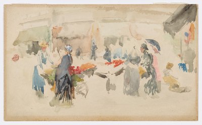 Blumenmarkt: Dieppe von James Abbott McNeill Whistler