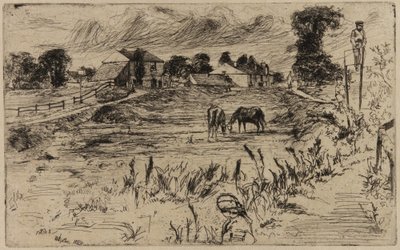 Landschaft mit Pferden von James Abbott McNeill Whistler