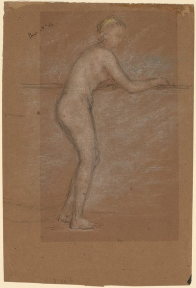 Nackte lehnt an einem Geländer [recto] von James Abbott McNeill Whistler