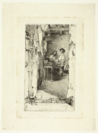 Lumpensammler, Quartier Mouffetard, Paris von James Abbott McNeill Whistler