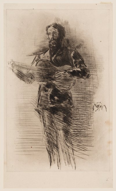 Der Gitarrenspieler (M.W. Ridley) von James Abbott McNeill Whistler