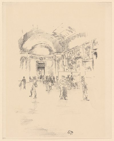 Die lange Galerie, Louvre von James Abbott McNeill Whistler
