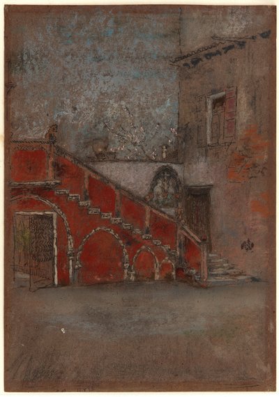 Die Treppe: Notiz in Rot von James Abbott McNeill Whistler
