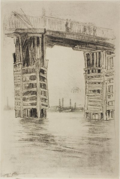 Die Hohe Brücke von James Abbott McNeill Whistler