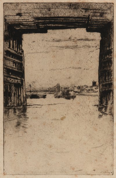 Unter der alten Battersea-Brücke von James Abbott McNeill Whistler