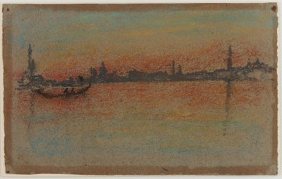 Venedig: Sonnenuntergang am Hafen von James Abbott McNeill Whistler