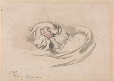 Der Sohn des Künstlers, Henry, schlafend von James Ward