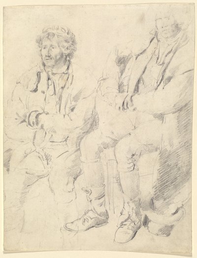 Zwei Studien eines sitzenden Mannes von James Ward