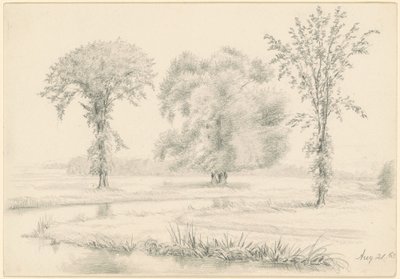 Landschaft mit drei Bäumen von James Wells Champney