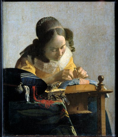 Die Spitzenklöpplerin von Jan (1632 75) Vermeer