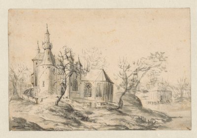 Kirche auf einem Hügel von Jan Abrahamsz. Beerstraten