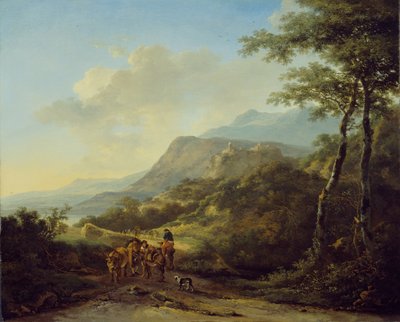 Italienische Landschaft mit Reisenden von Jan Both