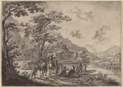 Blick auf den Tiber in der Campagna von Jan Both