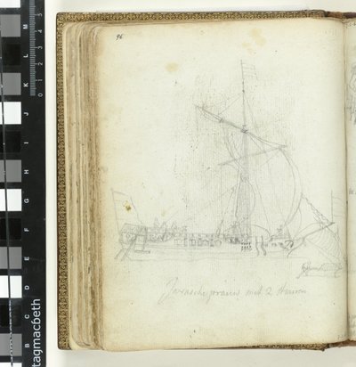 Javanische Prau mit zwei Steuerrudern von Jan Brandes