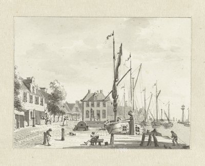 Ansicht in De Lemmer (?) von Jan Bulthuis