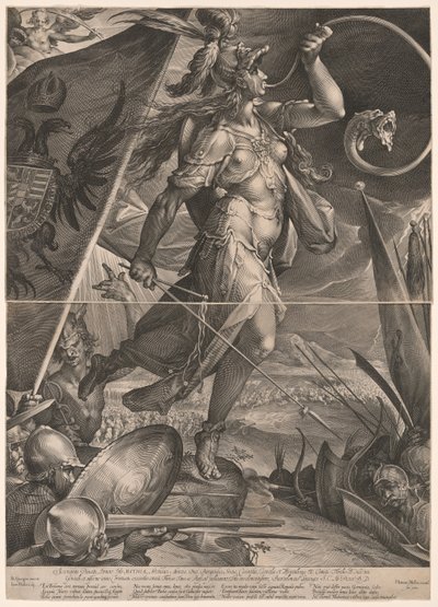 Bellona führt die kaiserlichen Armeen von Jan Harmensz. Muller