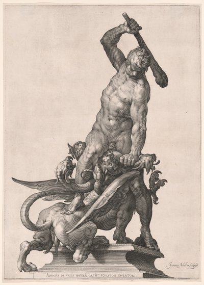 Herkules tötet die Hydra von Jan Harmensz. Muller