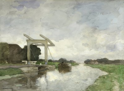 Zugbrücke in Noorden von Jan Hendrik Weissenbruch