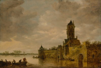 Schloss an einem Fluss, 1647 von Jan Josephsz van Goyen