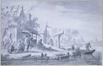 Fischerdorf von Jan Josephsz van Goyen