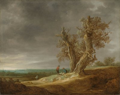 Landschaft mit zwei Eichen von Jan Josephsz van Goyen