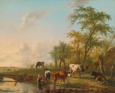 Landschaft mit Vieh von Jan Kobell (II)