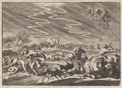 Schweres Gewitter in Donsenhausen in Thüringen, 1674 von Jan Luyken