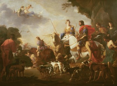 Dido und Aeneas auf der Jagd von Jan Miel