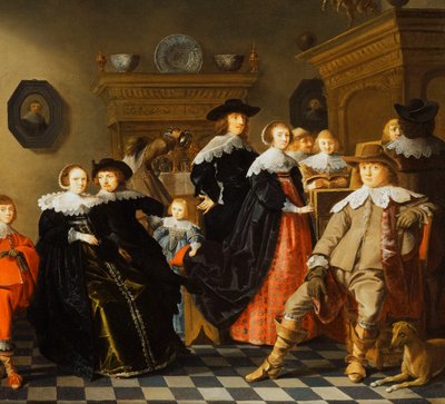 Eine elegante Familie in einem Innenraum von Jan Olis