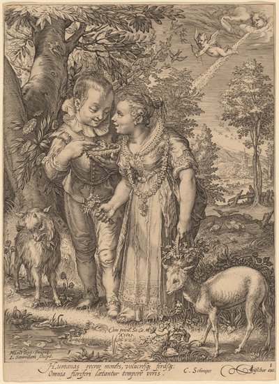 Frühling von Jan Pietersz Saenredam after Hendrik Goltzius