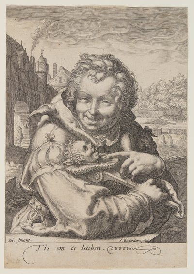 Narr mit einem Stab von Jan Saenredam