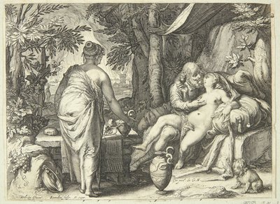 Lot und seine Töchter von Jan Saenredam