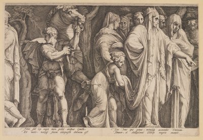 Die Bestrafung der Niobe (Platte 6) von Jan Saenredam