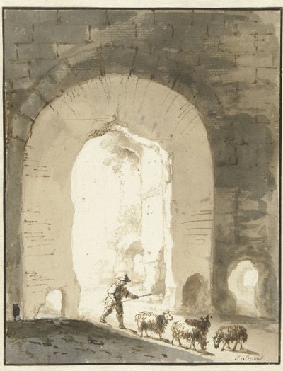 Schäfer bei Ruine von Jan Smees