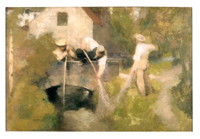 Baggerarbeiten in der Woluwe von Jan Stobbaerts