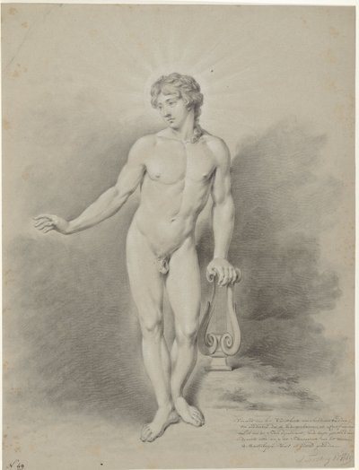 Stehender männlicher Akt mit Leier, als Apollo von Jan Tersteeg