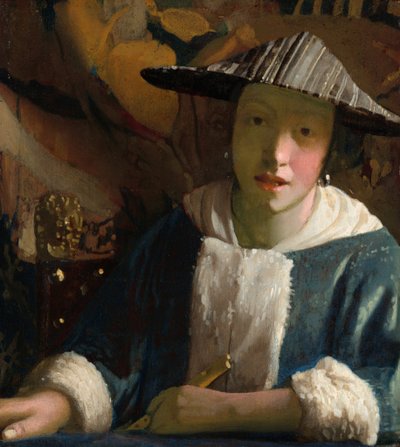 Mädchen mit Flöte von Johannes Vermeer