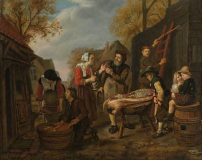Schweineschlachtung von Jan Victors