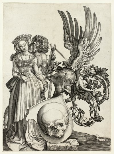 Wappen mit einem Schädel von Jan Wierix