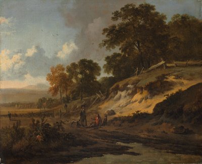 Landschaft mit Jägern von Jan Wijnants