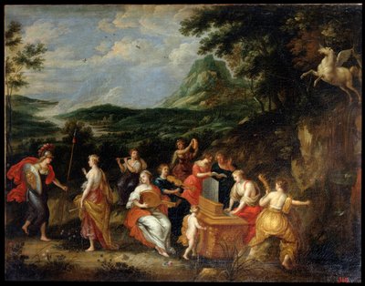 Pallas Athene und Musen, 1630er Jahre von Jan van Balen