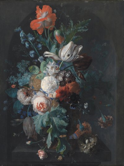 Eine Vase mit Blumen von Jan van Huysum