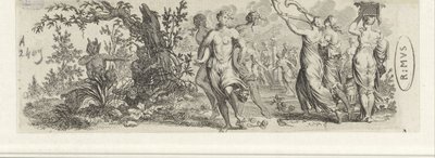 Tanzende Nymphen von Satyrn beobachtet von Jan van Vianen